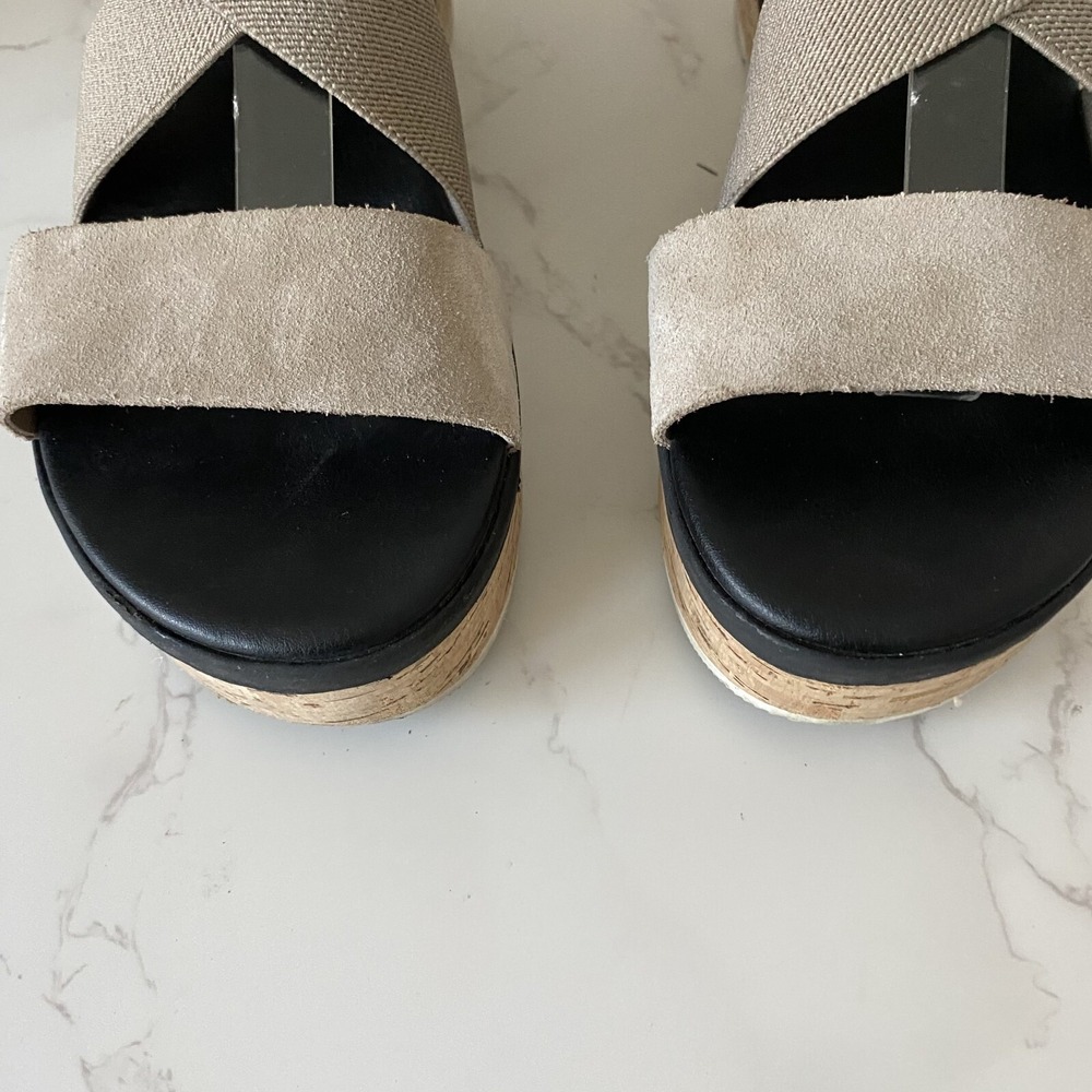 Sorel Beige Taupe Platform Sandals - Picture 2 of 11